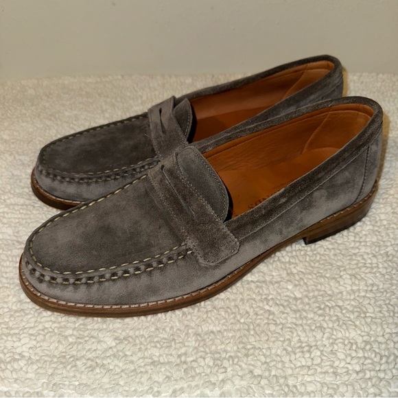 EUC! Allen Edmonds Dylan Penny Loafer Gray Suede Men’s Size 9 D - Picture 3 of 11